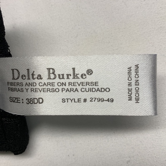 Delta Burke Underwire Bra 38DD Black - Picture 4 of 5